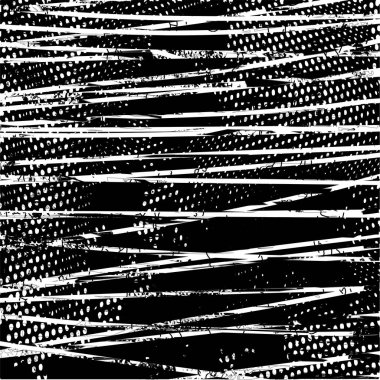 Çizik ve çiziklerle dolu siyah beyaz bir arka plan. Soyut vektör illüstrasyonu.