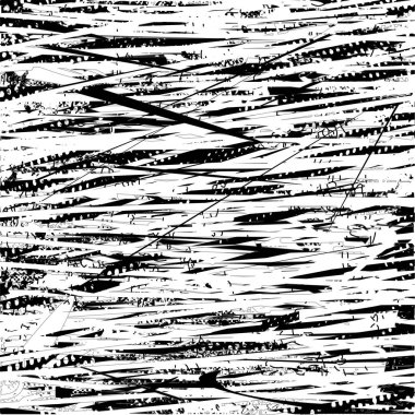 Çizik ve çiziklerle dolu siyah beyaz bir arka plan. Soyut vektör illüstrasyonu.