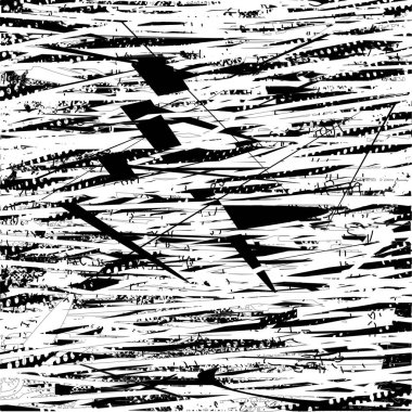 Çizik ve çiziklerle dolu siyah beyaz bir arka plan. Soyut vektör illüstrasyonu.