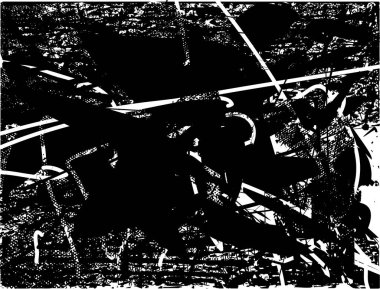 Çizik ve çiziklerle dolu siyah beyaz bir arka plan. Soyut vektör illüstrasyonu.