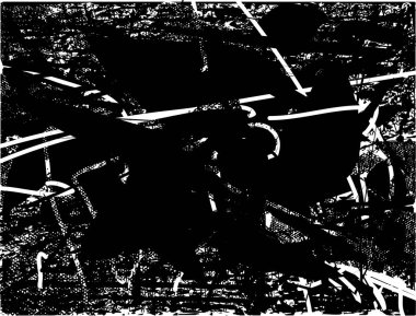 Çizik ve çiziklerle dolu siyah beyaz bir arka plan. Soyut vektör illüstrasyonu.