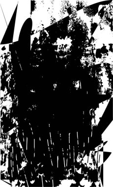 Çizik ve çiziklerle dolu siyah beyaz bir arka plan. Soyut vektör illüstrasyonu.