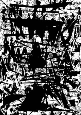 Çizik ve çiziklerle dolu siyah beyaz bir arka plan. Soyut vektör illüstrasyonu.