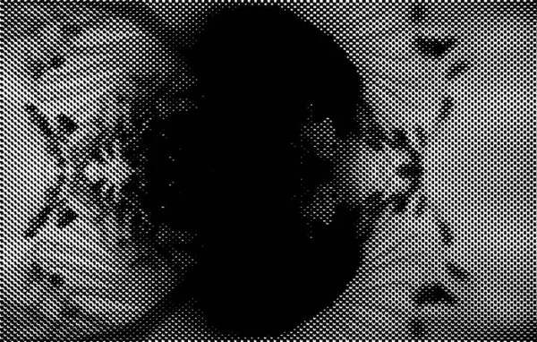 傷や線で黒と白のテクスチャで落ち込んだ背景 抽象ベクトル図 — ストックベクタ