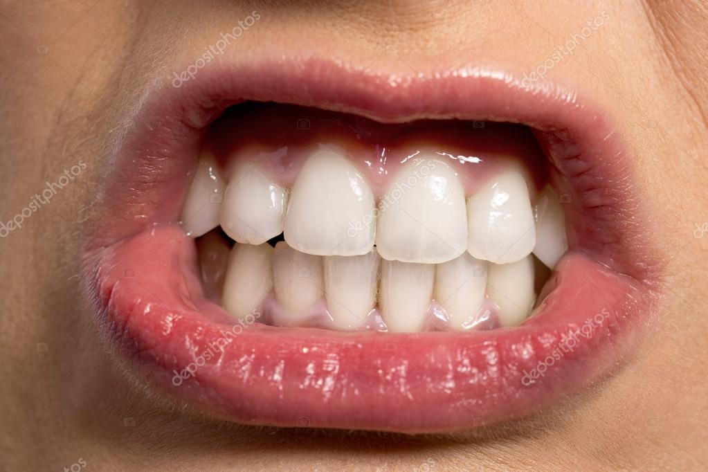 Funny mouth with beautiful white teeth Stock Photo by ©didesign 105842876