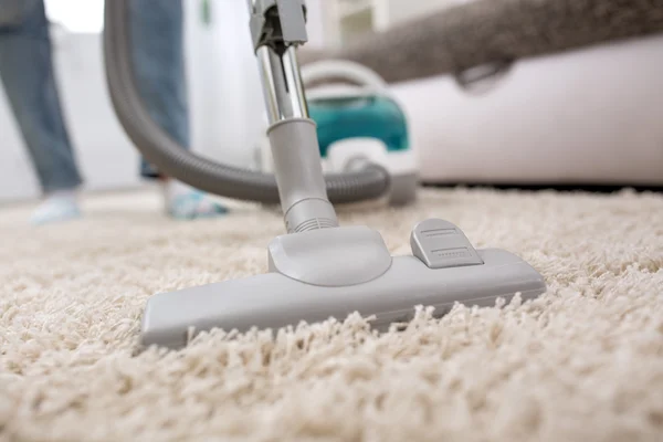 Woman with Vacuum Cleaner — Stock Photo, Image