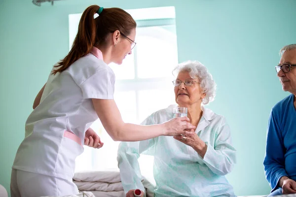 Nursing Home Concept Taking Care Elder People Providing Broad Range — Stock Photo, Image