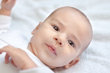 Güzel bebek yüz yakın çekim