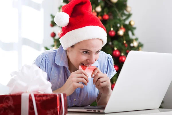 Online shopping before christmas — Stock Photo, Image