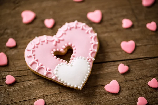 Valentine den cookie — Stock fotografie
