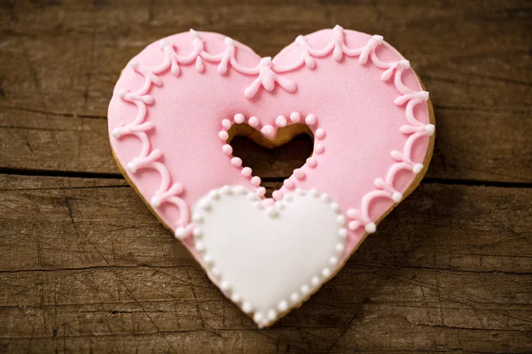 Pink decorated heart — Stock Photo, Image