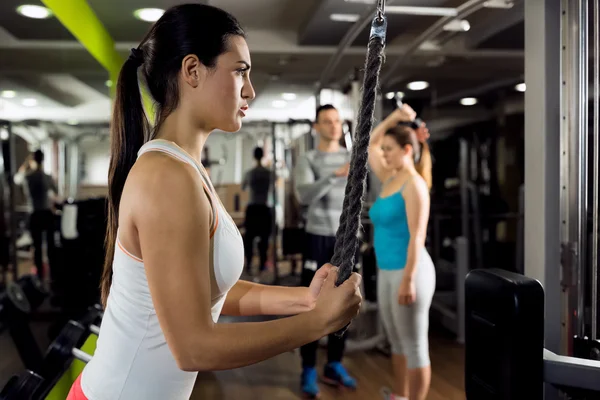 Entrenamiento de la gente en el gimnasio —  Fotos de Stock