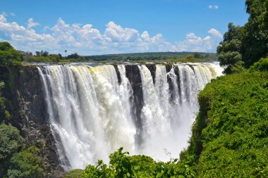 Victoria Şelalesi Zambezi Nehri 'nde, manzara Zimbabwe, Afrika