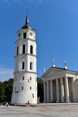 Vilnius, Litvanya - 15 Ağustos 2023: Vilnius, Litvanya 'daki St. Stanislaus ve St. Vladislav Katedrali