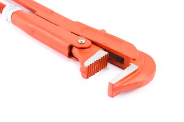 kırmızı bir İngiliz anahtarı