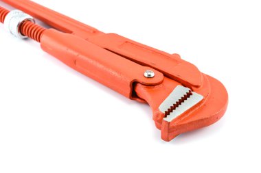 kırmızı bir İngiliz anahtarı