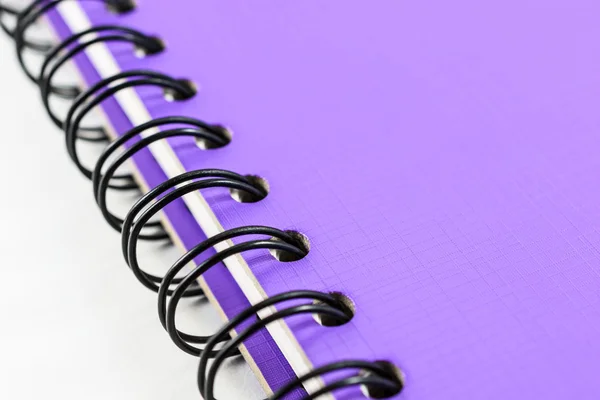 Closeup purple notebook — Stock Photo, Image