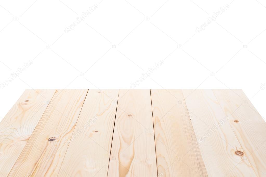 empty wooden table