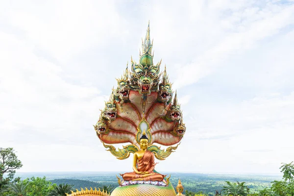Statue Buddha Blue Sky Background — Stock Photo, Image