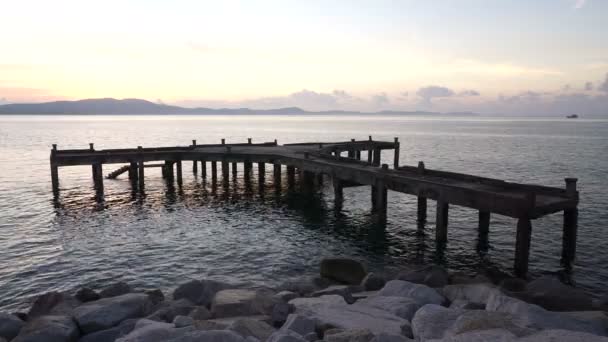 Старий Порт Морі Небі Вранці — стокове відео