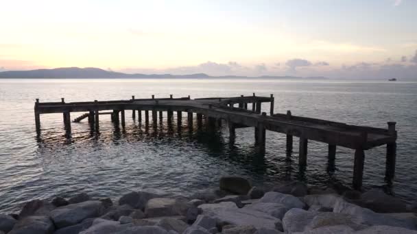 Vieux Port Sur Mer Ciel Matin — Video