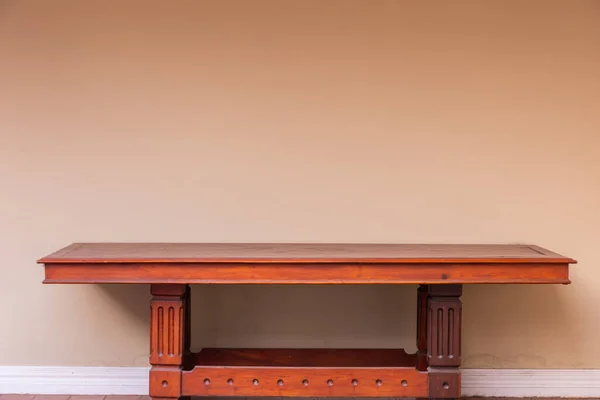 Empty Wooden Table Hardwood Wall Background — Stock Photo, Image
