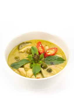 Yeşil köri çorbası