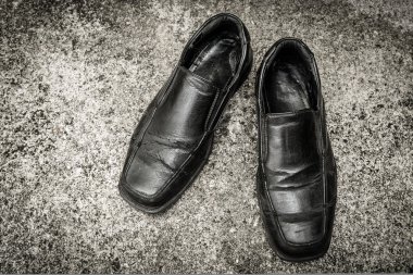 Siyah eski Ayakkabı