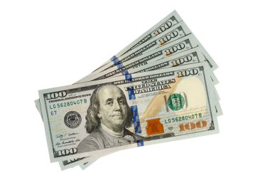 five hundred dollars banknotes with path
