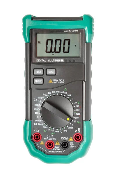 Isolierte digitale Multimeter-Ansicht von oben — Stockfoto