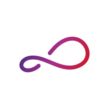 Sonsuzluk Satırı Simge Vektör Logo Şablonu