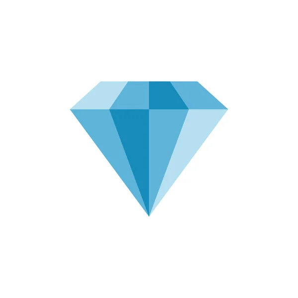 Modèle Logo Vectoriel Icône Géométrique Pierre Diamant Bleue — Image vectorielle