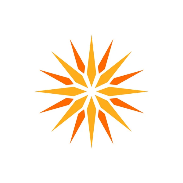 Plantilla Logotipo Vector Icono Sol — Vector de stock