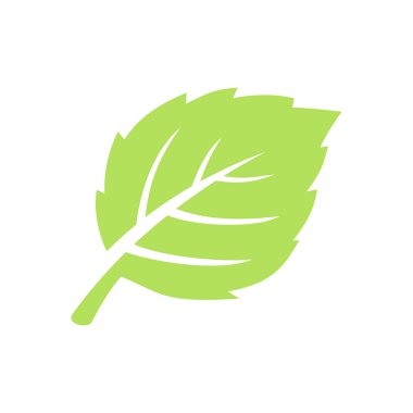 Yeşil Yaprak Simgesi İllüstrasyon Vektör Şablonu