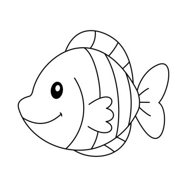 boyama kitabı palyaço balığı vektörü