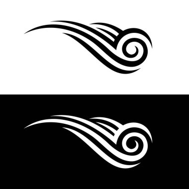 Dönen Zarif Modern Yatay Kabile Dövmesi Süsleme Şablonu