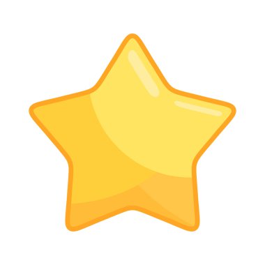 Altın Parlak Yıldız Simgesi Çizim Vektörü Şablonu