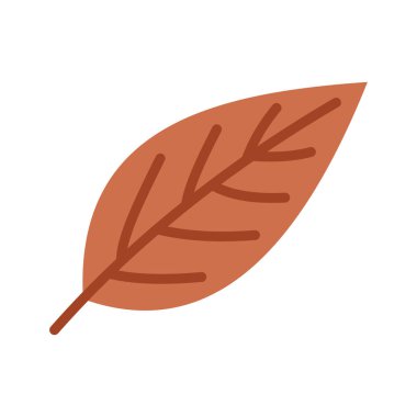 Doğa Turuncu Yaprak El Çizimi Organik Karalama Vektörü