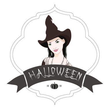 Cadılar Bayramı tipografi ve cadı