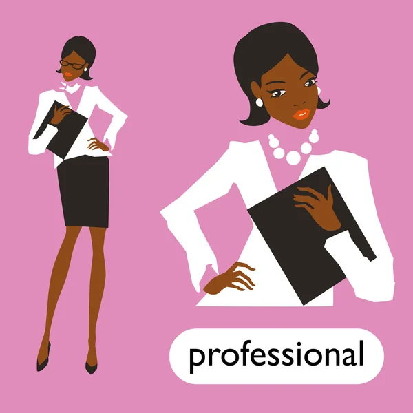 Professional business woman — Stock Vector