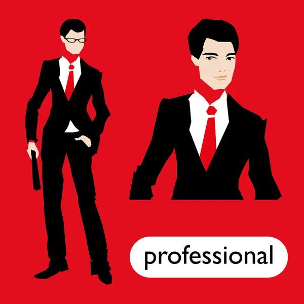 Hombres de negocios profesionales — Vector de stock