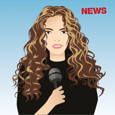 Ekranda kadın muhabir