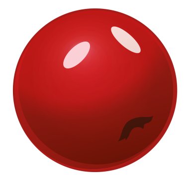 izole kırmızı top