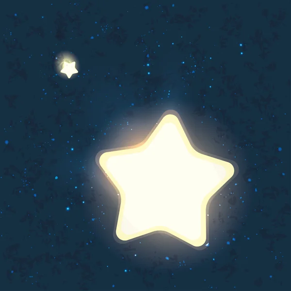 Dos estrellas brillantes — Vector de stock