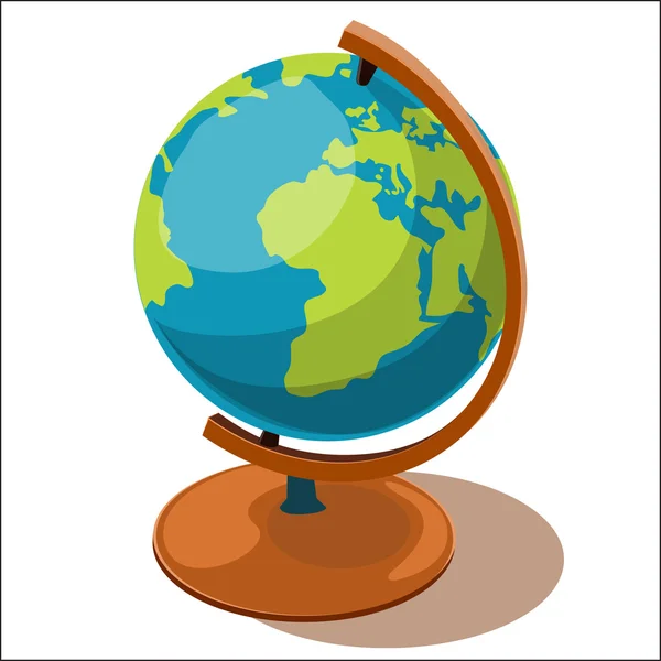 Cartoon globe illustration — Stock Vector