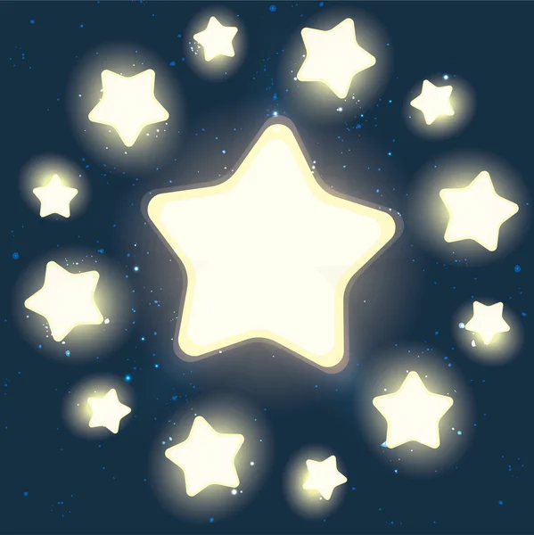 Cartoon  shining stars — Stock Vector