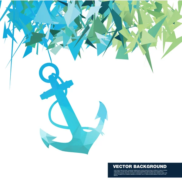 Anchor and abstract background — Stock Vector