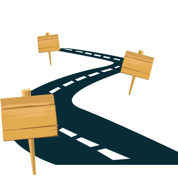 Yol ve yol ahşap işaretler