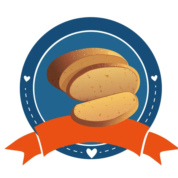 Sinal do logotipo do pão — Vetor de Stock