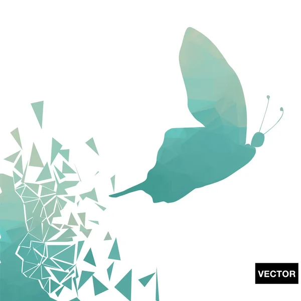 Polígono mariposa abstracta — Vector de stock